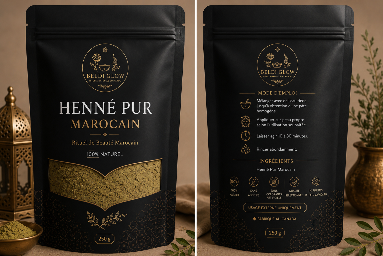 Henné Pur Marocain Beldi Glow 250g